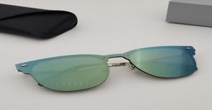 Sonnenbrille Design Klassiker schwimmendes Objektiv Metall Rahmen Marken Sonnenbrillen Männer und Frauen UV -Schutzlinsen de Soleil Beach Fashion Glas7243606