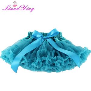 Tutu Dress Girls Fluffy 2-10 anos chiffon pettiskirt cores sólidas saídas tutu saia de dança de christmas tule tetticoat d240507