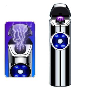 USB Charging Windproof Intelligent Electronic Pulse Strong Fire Six Arc Lighter
