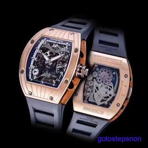 Швейцарские маркировки RM Watch RM015 Tourbillon Двойной часовой пояс розовый золото RM015 Ручные наручные часы