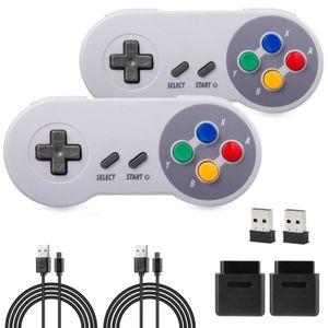 GHZ Wireless USB/SNES Controller Joysticks Lämpliga för Super NES/SFC -spelkonsoler och Windows PC MAC Linux Genesis Raspberry PI J240507