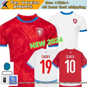 2024 Tjeckien Soccer Jersey 24 25 Euro Cup National Team Home Away Football Shirts Kit Nedved Novotny Poborsky Chytil Schick Hlozek Soucek Sadilek Lingr