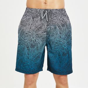 Men's Plus Size Shorts Half length shorts quick drying beach surfing gradient color beach pants men's swimming trunks