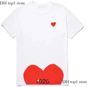 Cdgs Play Designer Mens T Shirt Japanese Red Love Womens Commes Complete Label Tshirt Polo Des Badge Garcons Cotton Embroidery Essentialsclothing 832