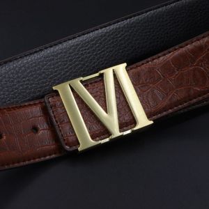 أحزمة جلدية من الرجال أفضل أحزمة فاخرة M Buckle تصميم الأزياء غير الرسمية للرجال إكسسوارات الأحزمة الحرة شحن 277J