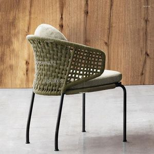 Camp Furniture Designer italiano Cadeiras de praia nórdica Modern Home Patio Garden Backrest Armchair Lazer ao ar livre Rattan