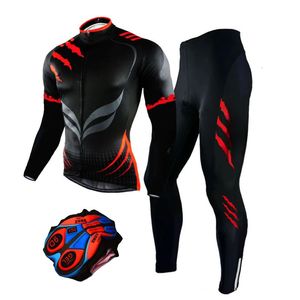 Cicling Team Mens Jersey Manga Longa Conjunto de Bike MTB Roupas Tenue Velo Homme Bicycle Wear 240506