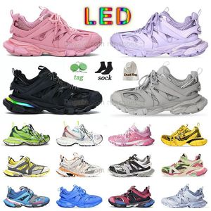 Traccia 3.0 Allenatori a LED Versione notturna Night Shoes Casual Runners Designer Tracks 3 Balincaga 3xl Balinca 3xl Dhgate Grey Black Grey 10.0 Light Up di alta qualità sneaker di alta qualità