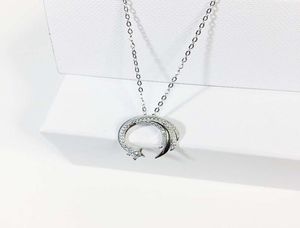 Moon Star 925 Sterling Sier Meteor Garden Slip Falling Microinlaid Clavicle Chain Temperament Female Necklace Sne2952321087