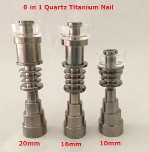 Whole Enail Quartz TI Titanium nails domeless Grade2 10mm 16mm 20mm for E nail electric PID TC daber box1793269