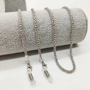 Glasögonkedjor 3 färg enkel metallglasögon kedje solglasögon kedja solglasögonhållare glasögon behållare rem lanyard halsband tillbehör