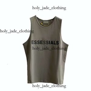 Ess Mens Tank Top 1977 T Shirt Essentialsshirt Trend Marka trójwymiarowa litera Pure Cotton Lady Sports Casual Loose High Street Shlee Bez rękawów 524