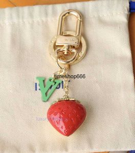 Keychains cornyards Keychains cornyards Keychain Designer Key Chain Bolsa de luxo Charm Ladies Car Men Letter Charm Charm Strawberry Ring Fashion Accessão