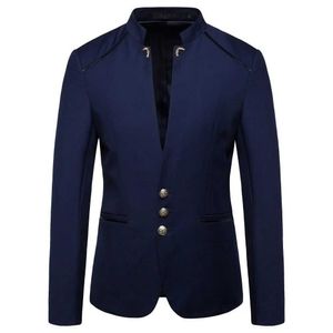 Men's Suits Blazers 2023 Brand Clothing Spring Mens Fashion Trend Small Set/Mens Slim Fit Set Business China Tunic Pioneer Jacket S-4XL Q240507