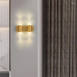 Wall Lamp Nordic Modern Minimalist Dual Head Gold LED Corridor Staircase Bedroom Bedside