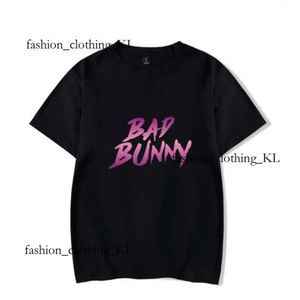 Bad Bunny Rapper Vintage Hip Hop T-shirt Bluza projektant T-koszulka krótkie rękawowe bawełniana tshirt Summer Bad Bunny Bute Mens Thirt TEE HARAJUKU Ubrania 250