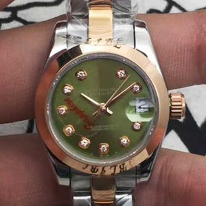 Designer Watch reloj watches AAA Automatic Mechanical Watch Laojia Womens Light Room Rose Green Stone Full Motion Mechanical Watch Mechanical Watch