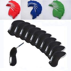 10st Golf Club Iron Head Protector Covers Set Putter Protective Cover Accessories 4 Colors 240428