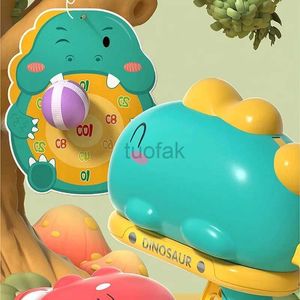 Bath Toys Kid Cute Cartoon Dinosaur Sticky Ball Gun Catapult Target Dart Board Shoot Balls Game Softball Gun Indoor Interactive Toy Sports d240507