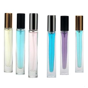 Cam toptan mini 10ml şeffaf sprey kare parfüm şişesi açık havada taşınabilir boş kozmetik şişeler s