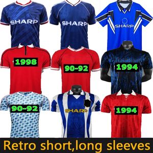 Retro Soccer Trikots Ronaldo Rooney Giggs Nani 1996 1997 1998 1988 1986 Home Away Scholes Tevez Berbatov Vidic Vintage Classic Football Shirs 83 85 86 88 90 91 92 93 94