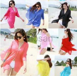 Women Beach Wear Wear Bikini Cover Up 2019 Summer Sexy UK Chiffon Beach Solid Women Swimwear Dress D240507