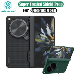 Fälle für OnePlus Open Case Nillkin Frosted Shield Prop -Kameraabdeckung Flipstyle Linsen Telefonhalter 180 ° Klappabdeckung für einen Plus offen