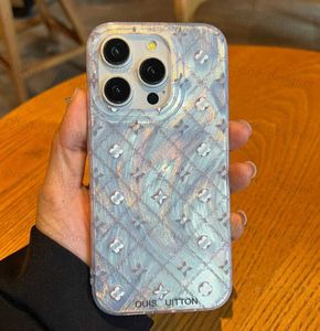 Телефон для iPhone 15 14 PROMAX Designer Case Cash, подходит для iPhone 7 8 7 P 8 плюс модная роскошная лазерная лазерная корпус 13 13 Pro Max 12 11 XR XS XS XSMAX