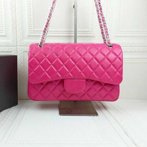 Matelasse 2024SS F/W France Womens Classic Double Flap Jumbo Fuchsia Bag