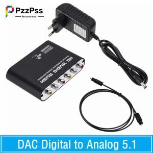 Wzmacniacze cyfrowe do analogowego 5.1 CH Dekoder audio Wzmacniacz SPDIF Koncentracyjny do RCA DTS AC3 Optyczny wzmacniacz cyfrowy