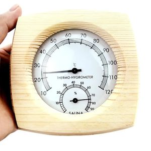 Sauna Thermometer Portable Size Wooden Sauna Room Thermometer Hygrometer Temperature Measurement Tools Accessories