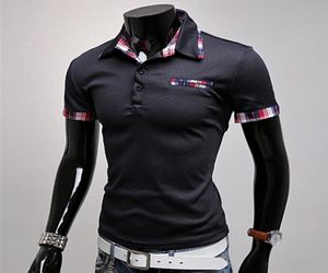 Fashion Trend Mens Polos TShirts Solid Short Sleeve Slim Fit Polo Designer Shirt Men Shirts Casual Camisa 6094191