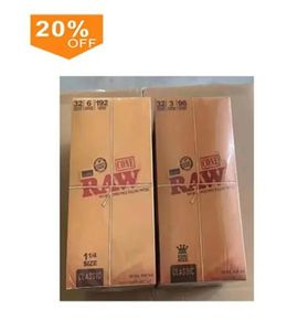 Acessórios para fumantes por atacado Cone Raw Rolling Paper 32 pacote em uma caixa