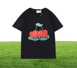 2022s beverly hills Cherry designer tshirt men fashion luxury clothing short sleeve women Punk print letter Summer Skateboard bre2810565