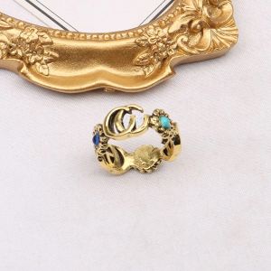 Rings Topquality Gold Plated Letter Band Rings for Mens Womens Fashion Designer Brand Letters Turquoise Crystal Metal Daisy Ring Jewelr