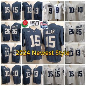 PSU Penn State Football Jersey NCAA College McSorley Parsons Allen Allar Barkley Juventude adulta All Bordeded Bordery, personalizado qualquer nome