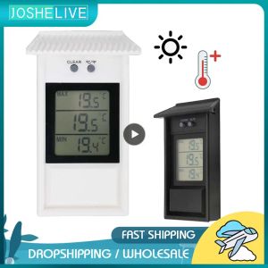 Messgeräte Temperaturmesser wasserdichte Digitaltemperaturmessung Maximal und minimaler Innenraum Außen -Treibhaus -Thermometer LCD -Werkzeuge