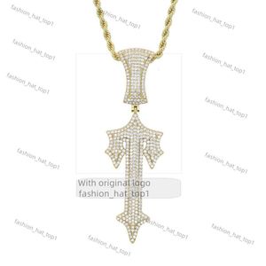 Pendant Necklaces Trapstar London Hip Hop Cross Inlaid Zircon Pop Rap Style Wearable Tennis Chain Cuba Drop Delive Delivery Jewelr 1011