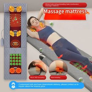 Massagen Madrass Electric Neck and Back midjemassagekudde Moxibustion Heating Full Body Kneading Multifunktionell Yoga Mat 240426