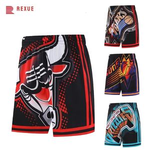 American Basketball Pants Men Basketball Shorts Loose Quick-drying Casual Beach Bottoms Have Pocket Summer Gym Training Joggers 240507