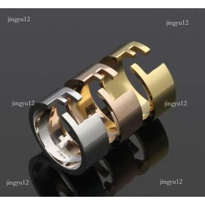 Designer Hollow eefs FF Ring Extravagant 316L Stainless Steel Letter Rings Women Men Jewelry Lady P s