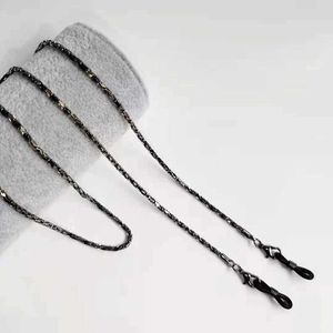 Очки цепочки 3 цвета простые формы Lozenge Shape Metal Eglasses Цепные солнцезащитные очки цепные очки держатель держатель ремня ремешок Lanyard Женщины мужские ожерелье