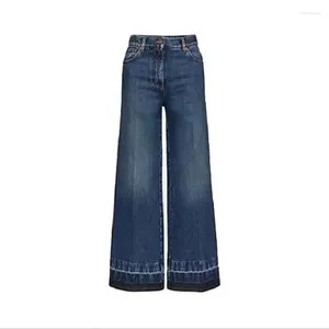 Kvinnors jeans 2024 Summer Fashion Straight Pants Slim Wide Ben High midje Black Denim Shorts Women