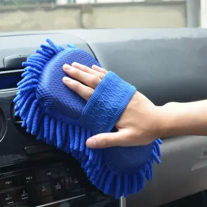 Handskar 1 PC Microfiber Chenille biltvätt Svampvård Tvätt Borstkudde Rengöringsverktyg Auto Tvätthanddukshandskar Styling Tillbehör