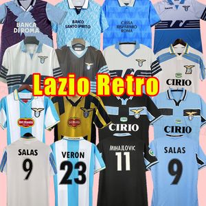 Retro Lazio Soccer Jerseys Italia Nesta Crespo Salas Mihajlovic Inzaghi Nedved Clássico Camisas de Futebol Vintage Home Away Terceiro 00 01 15 16 18 19 91 92 94 95 98 99 00 1989