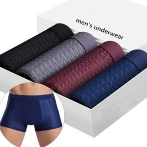 Underbyxor bambuar bambu boxer korta mens mikrofiber boxare trosor underkläder kompression elasticityl2405