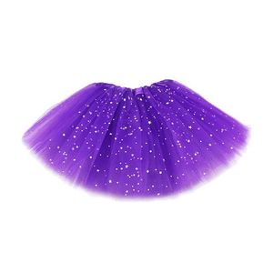 EC81 tutu Dress Kids Baby Star Glitter Dance Tutu Skirt For Girl Sequin 3 Layers Tulle Toddler Pettiskirt Children Chiffon 2-8T d240507