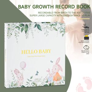 Álbums Baby Memory Book Scrapbook Álbum Foto Diário de gravidez Design de animais Record Record Growth Journal Hand Conta de novos pais