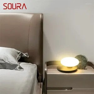 Bordslampor Soura Nordic Lamp Led Creative Egg Shame Shade Dekorativ för Bedside Desk -belysning