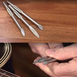 Tillbehör 3st Guitar Fret Crowning Files Guitar Bridge Saddle Nut Files Reparation Luthier Tools for Electric Acoustic Guitar